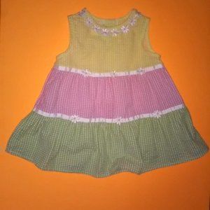 Bonnie Baby 24 months Baby Flower Gingham Dress